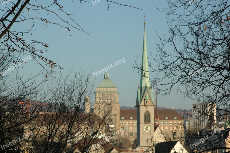 Zurich Uni From The Lindenhof Free Photos