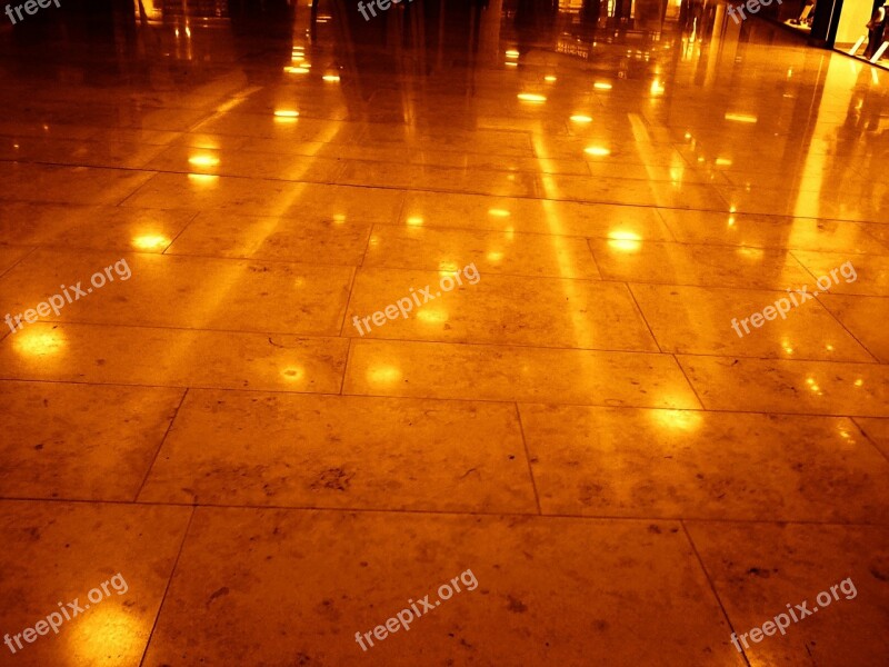 Tiles Ground Reflection Mirroring Lights