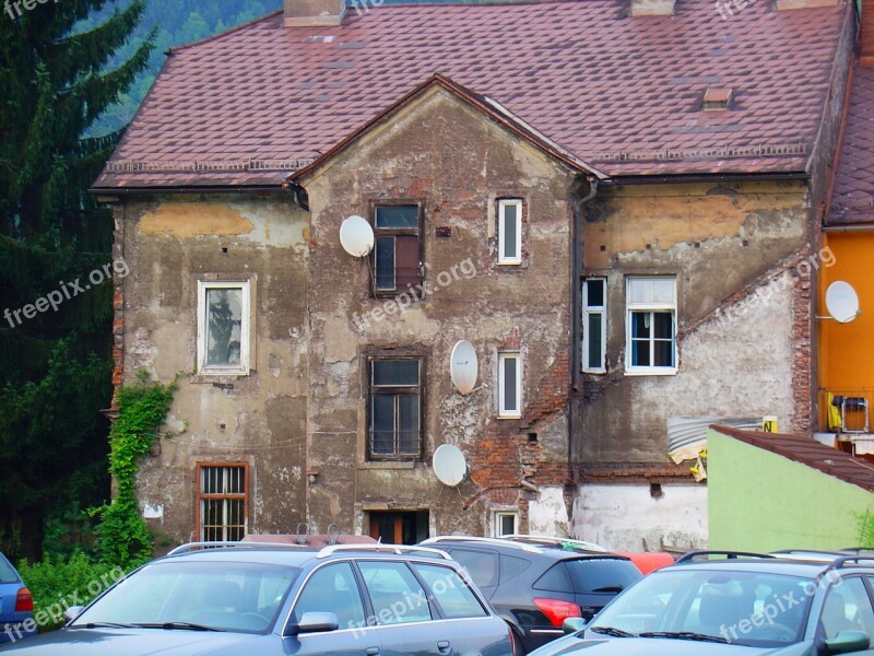 House Old Facade Decay Building