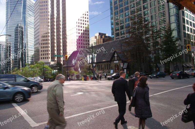 Vancouver Mirroring Skyscrapers British Columbia Building