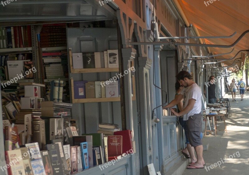 Books Sale Kiosk Old Man