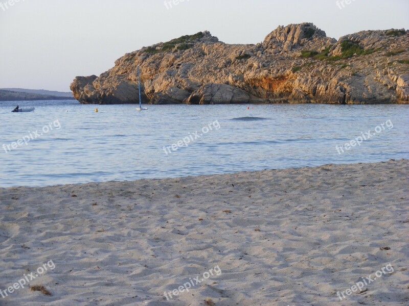 Menorca Rock Evening Sun Free Photos