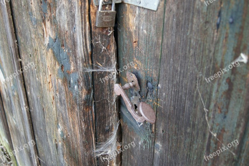 Door Log Cabin Padlock Door Buckle Old