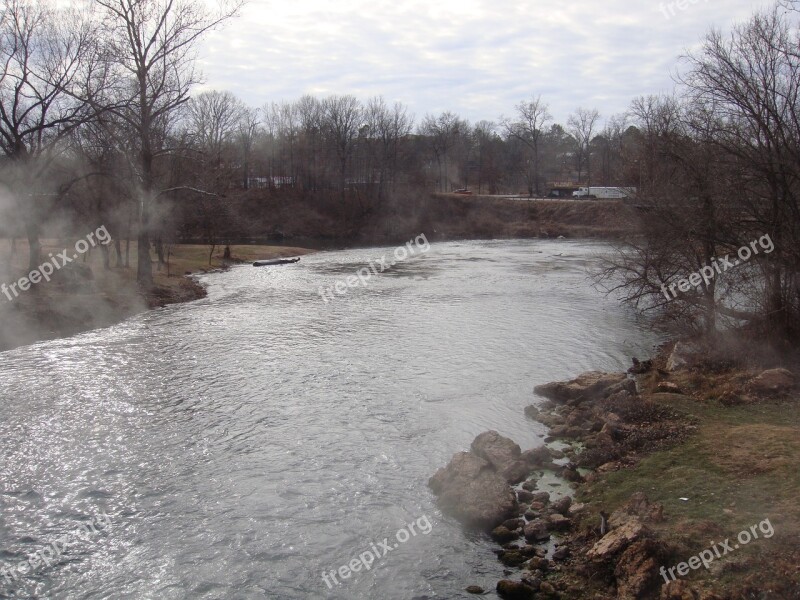 Stream River Riverbank Trees Creek