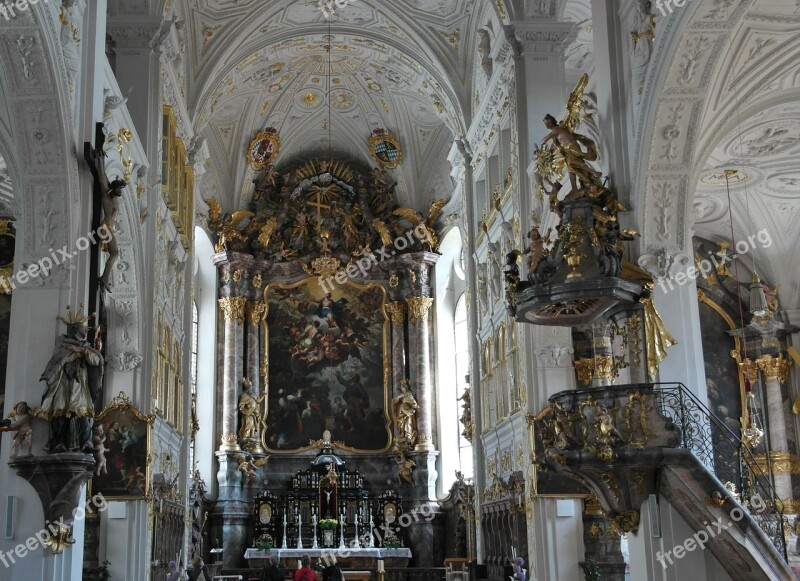 Hofkirche Residenzschloss Main Castle A D Donau Bavaria Church