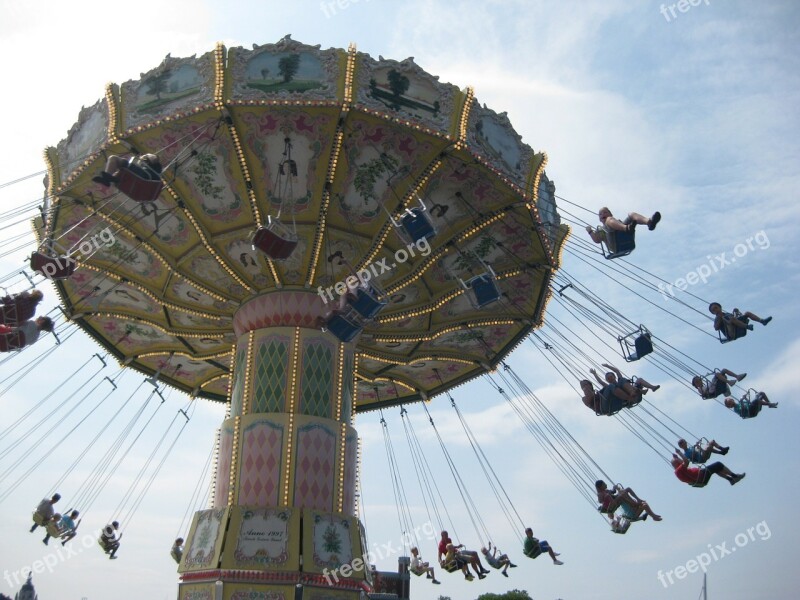 Carousel Amusement Park Year Market Folk Festival Colorful