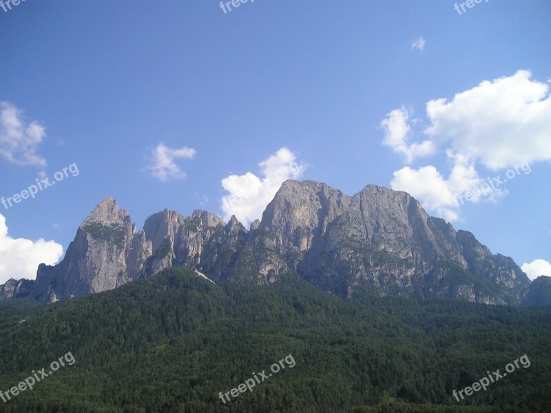 Schlern Santner Santner Peak Dolomites Mountains