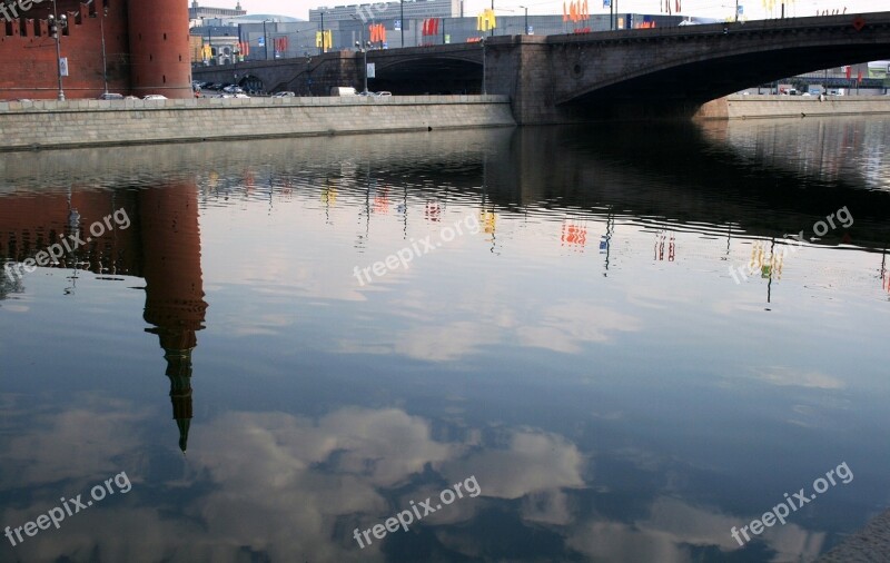 River Moscow Russia Water Blue Sky