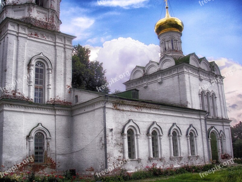 Buzharovo Russia Church Sky Clouds