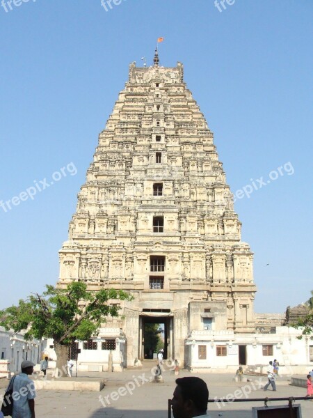 Virupaksha Temple Hampi Unesco Site Karnataka India