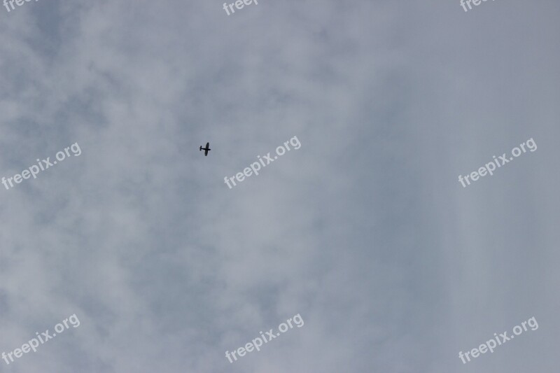 Clouds Sky Aircraft Flying Free Photos