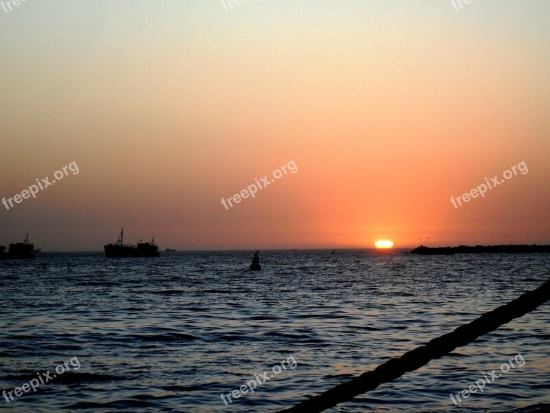 Sunset Water Ripples Of Light Sea Reflection