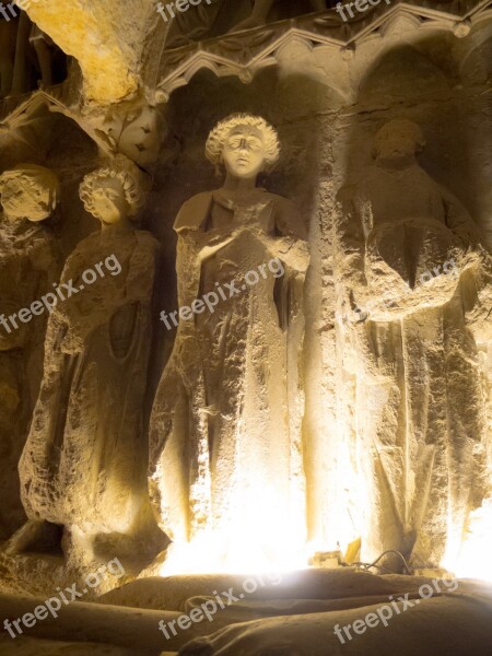 Light Bas Relief Cathedral Tomb Temple