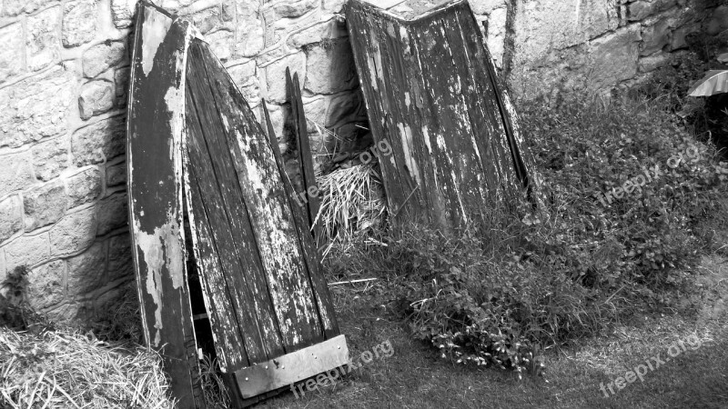 Wood Boat Board Black And White Free Photos