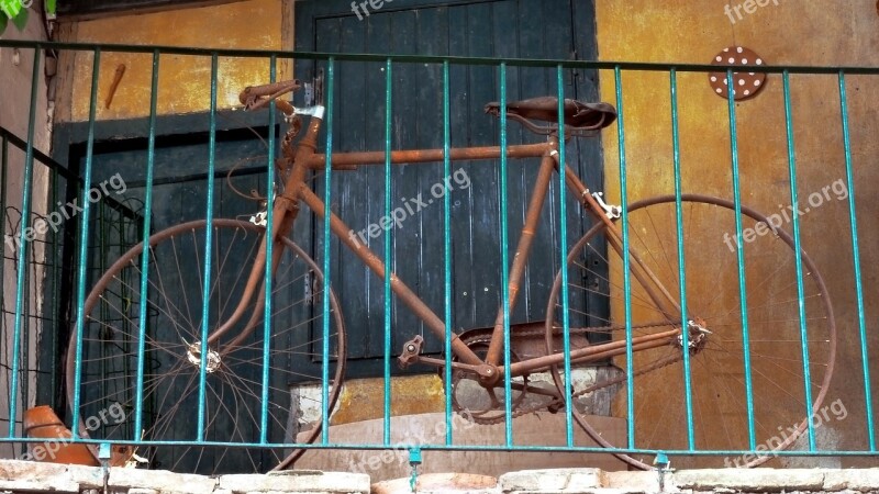 Bike Bicycle Two Wheels Balcony Blue