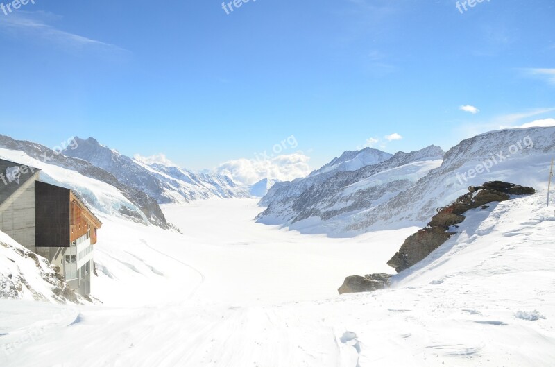 Swiss Top Of Mountin White Mountin Snow Mountin Interlaken