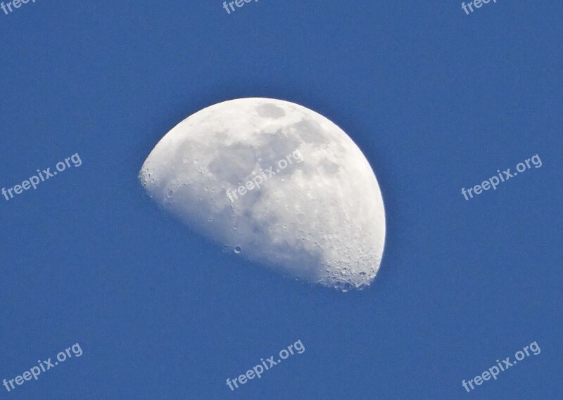 Moon Day Scene India Dharwad Sky