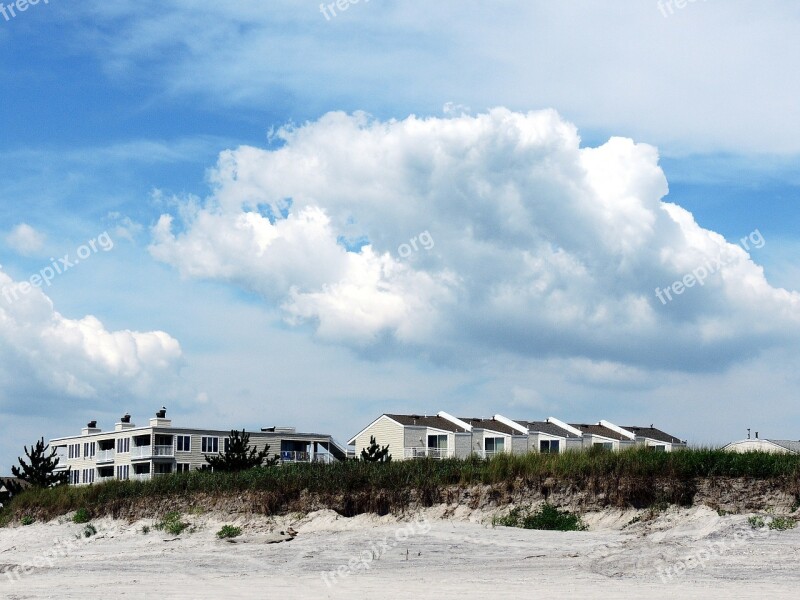 Beach Resort Houses Holiday Home Sky Clouds