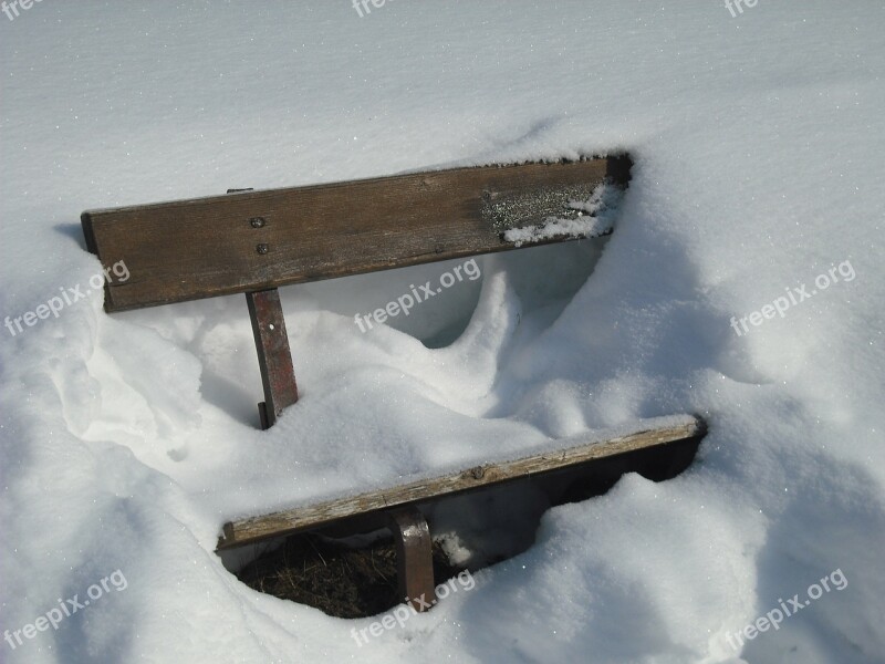 Nature Bench Snow Free Photos