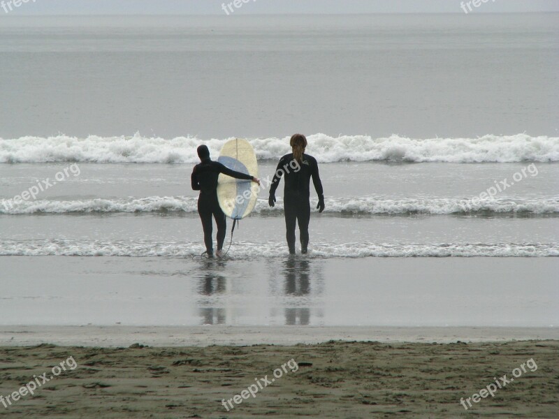 Ocean Beach Surf Surfing Sports