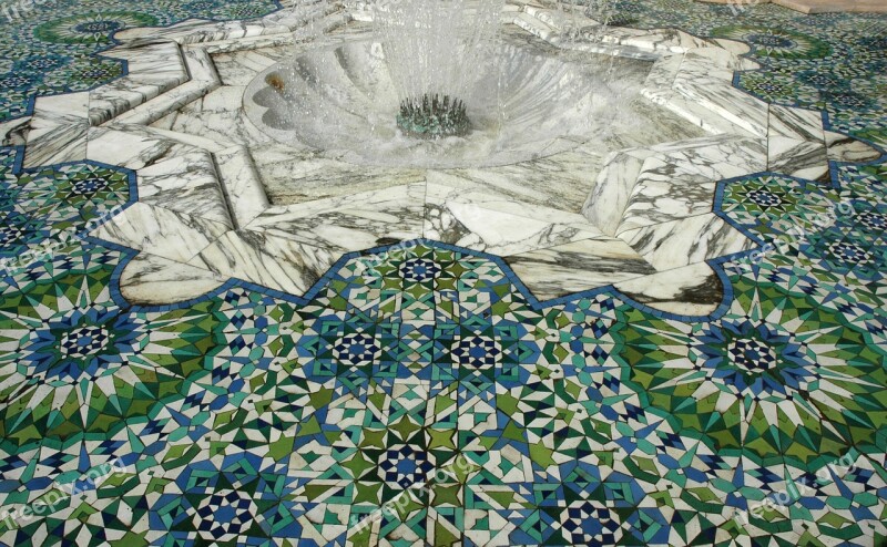 Fountain Tile Mosaic Patterns Morocco