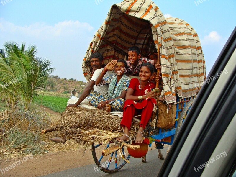 Aihole Road Karnataka Bullock Cart Rural