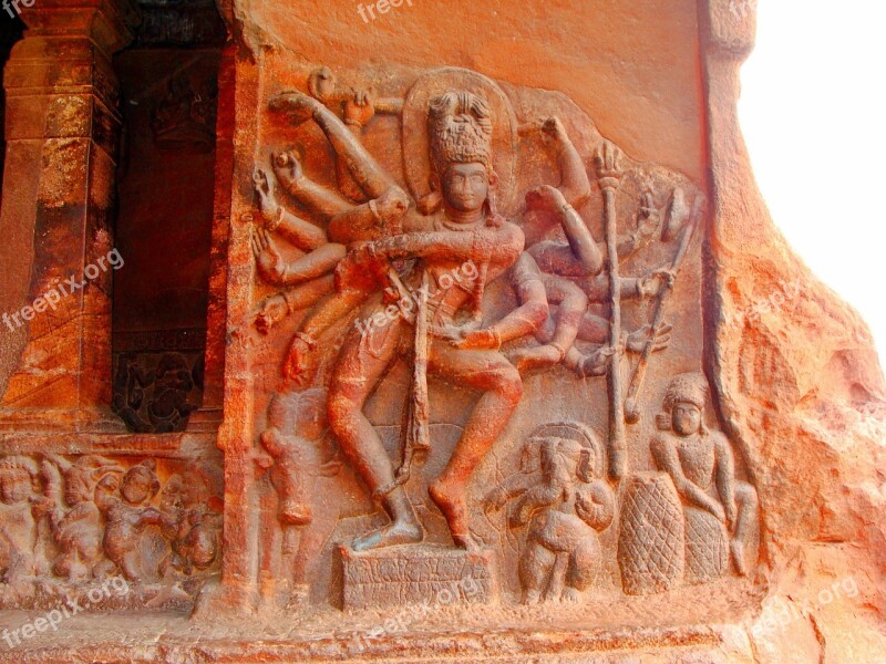 Badami Cave Temples Sand Stone Unesco Site India