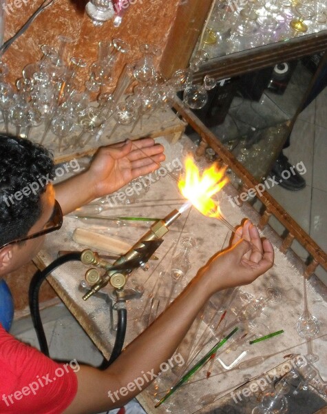 Glass Blower Egypt Arts Crafts Free Photos