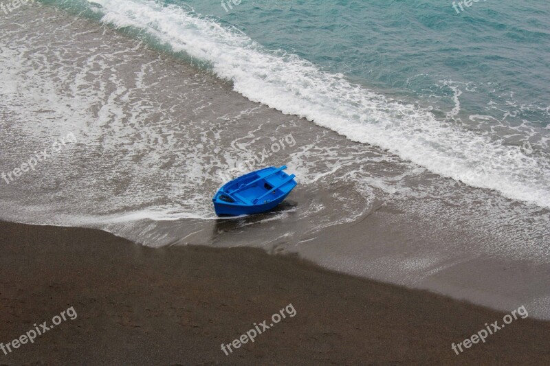 Sea Boat Fishing Boat Surf Beach