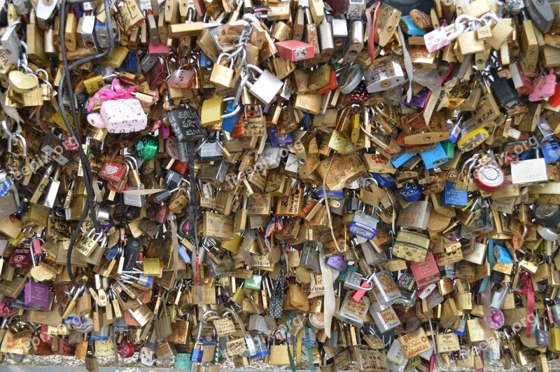 Padlock Bridge Of Arts Paris Free Photos