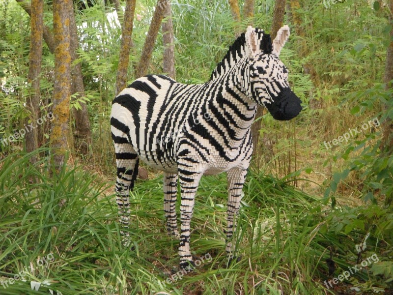 Legoland Replica Sculpture Zebra Safari