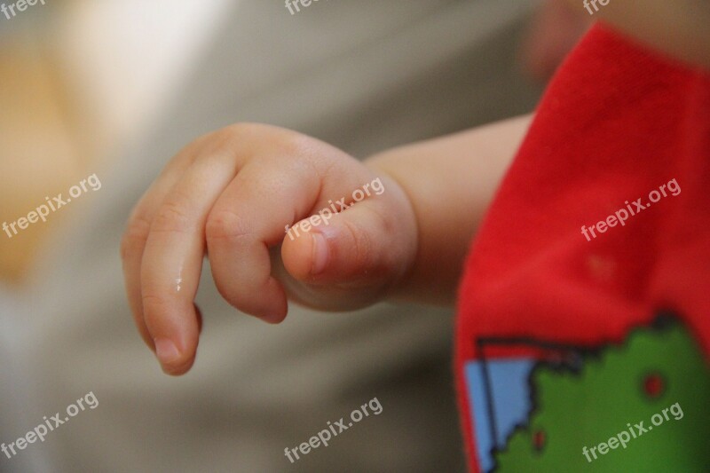 Baby Hand Red T Shirt Free Photos