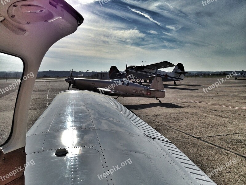 Aircraft Piper Aerobatics Basel Airport