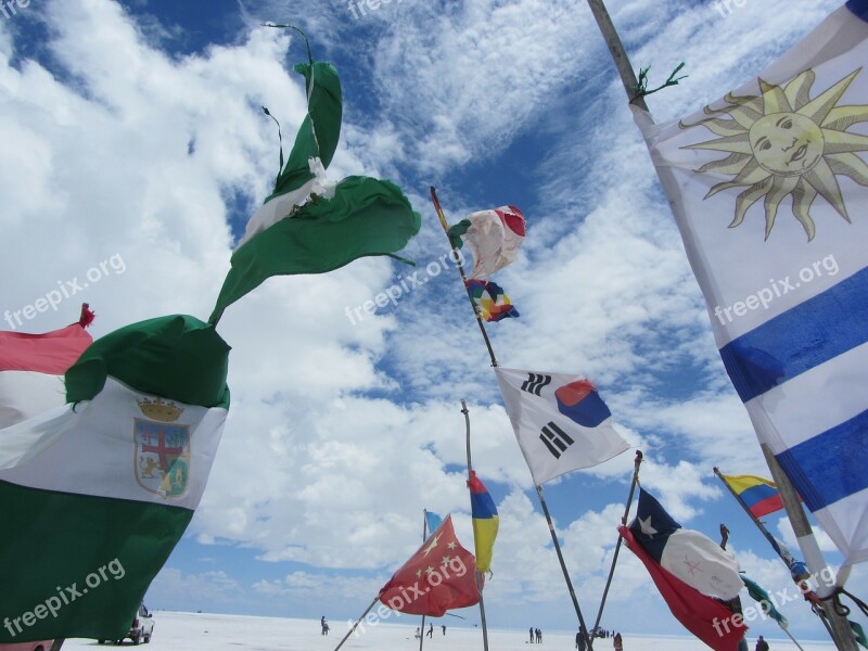 Flags Country Sky Continents Global