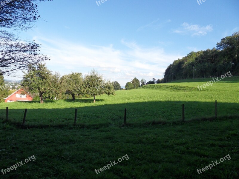 Meadow Sun With Clouds Free Photos