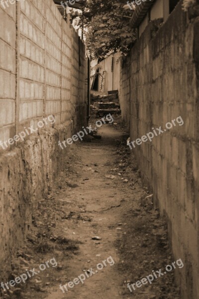 Path Way Alley Alleyway Gap