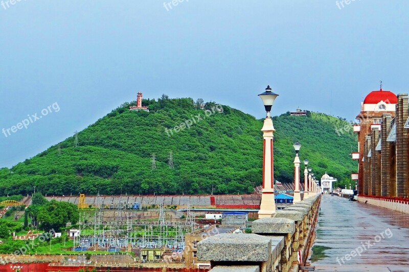 Tungabhadra Dam Hospet Way To The Dam Construction Scenery