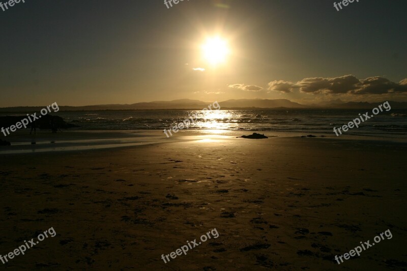 Sunset Beach Surf Water Sea Surf