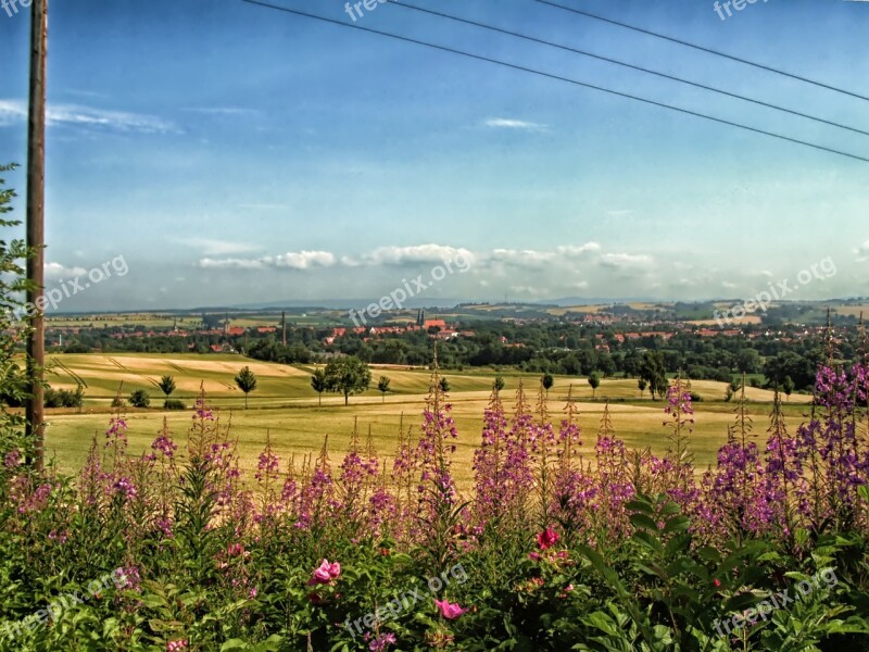 Duderstadt Germany Landscape Scenic Flowers