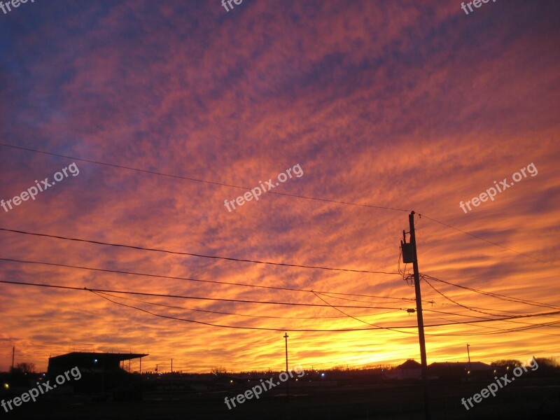 Sunset Canada Sky Clouds Landscapes