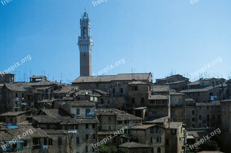 Siena Morgenstimmung Piazza Del Campo Italy Tuscany