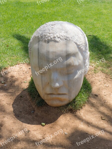 Head Statue Garden Asleep Free Photos