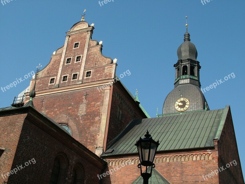 Latvia Riga Dom Architecture Monument