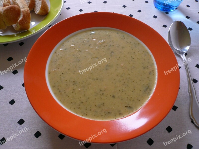 Soup Plate Spoon Vegetable Soup Food