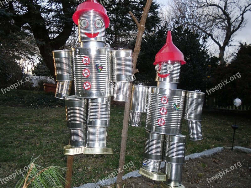 Can Tin Tin Man Recycling Handicraft Work