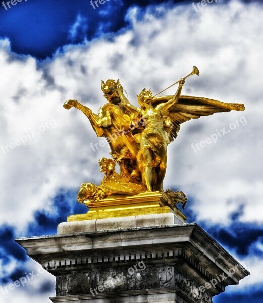 Paris France Sculpture Statue Monument