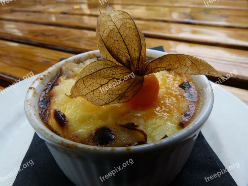 French Creme Brulee Food Dessert Cake