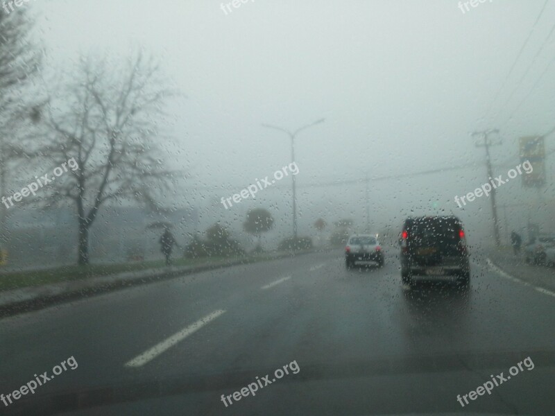 Fog Rent A Car Road Free Photos