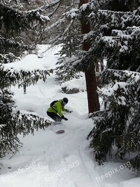 Snowboard Freeride Freeriding Height Mountains