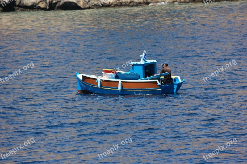 Boat Fishing Boat Mediterranean Sea Greek Free Photos